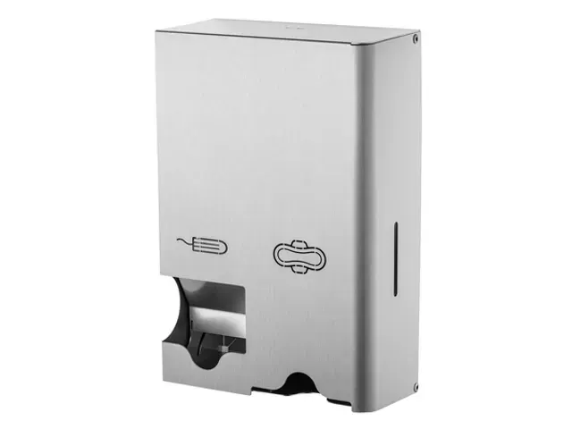 MediQo-line Maandverband- & tampondispenser klein RVS anti-fingerprint