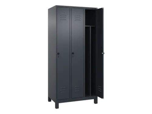 locker voor scheiding van kleding,HxBxD 1950x900x500mm,3vak