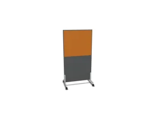scheidingswand,HxB 1545x800mm,MS-donkergrijs,BN3005-geel - 1