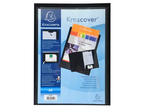 Presentatiemap Soepel PP Kreacover A4 Zwart