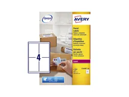 Etiket Avery L7169B-100 99.1x139mm blockout 400 stuks