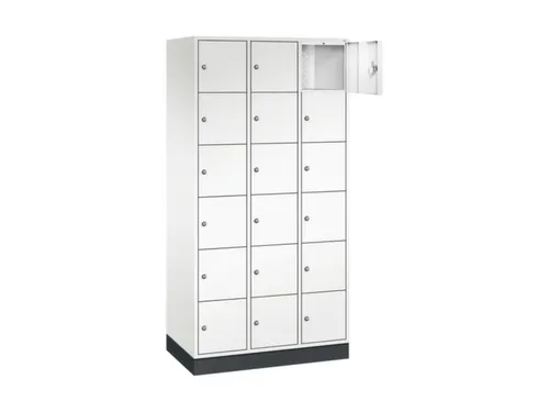 lockerkast,HxBxD 1950x920x500mm,3x6vakken,cil.-slot,sokkel