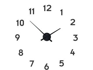 Wandklok Nextime Dia. 48cmx3cm Aluminium Zwart 'small Hands' - 2