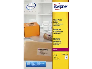 Etiket Avery L7565-25 99.1x67.7mm Transparant 200 stuks - 3