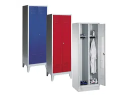 lockerkast,HxBxD 1850x1200x500mm,3vak,RAL7035,front RAL3000