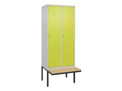 locker met bank,HxBxD 2120x800x815mm,2vak,vak B 400mm,cil.-slot