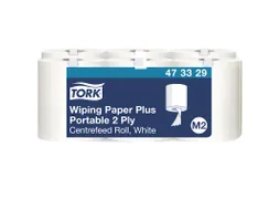 Tork 473329 Poetspapier M2 Centerfeed 2-laags Portable Wit