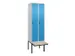 locker voor scheiding van kleding,HxBxD 2120x600x815mm,2vak