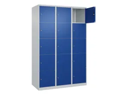 lockerkast,HxBxD 1850x1200x500mm,3x5vakken,vak B 400mm,cil.-slot