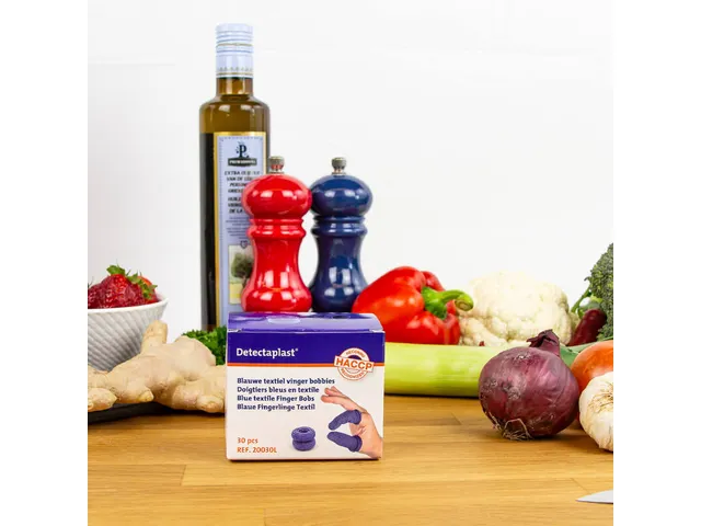 Detectaplast vingertop rubber blauw 50 Stuks