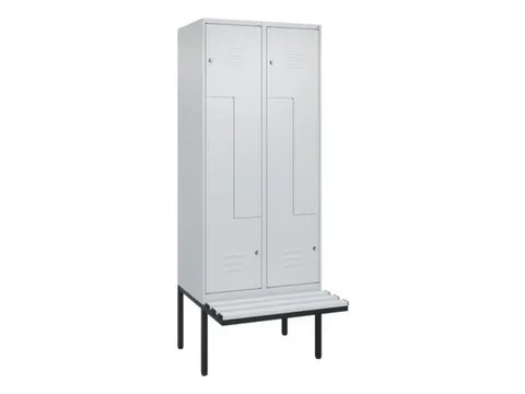 Z-garderobekast,HxBxD 2120x800x815mm,4vak,vak B 400mm,cil.-slot