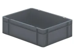 Euronorm-stapelbak 10l 120x400x300mm Wanden/bodem Gesloten Grijs