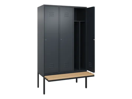 locker voor scheiding van kleding,HxBxD 2120x1200x815mm,3vak