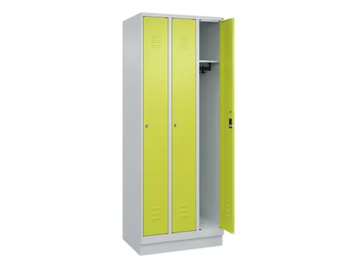 locker,HxBxD 1950x750x500mm,3vak,vak B 250mm,cil.-slot,sokkel