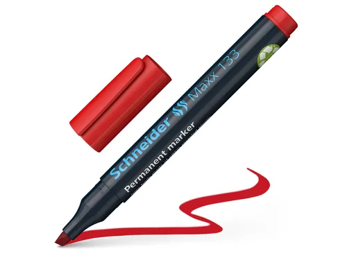 Permanent marker Schneider Maxx 133 schuin 1-4mm assorti 4 stuks