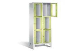 lockerkast 1850x810x500mm 2x3 vakken Cilinderslot Poten, RDS1108060