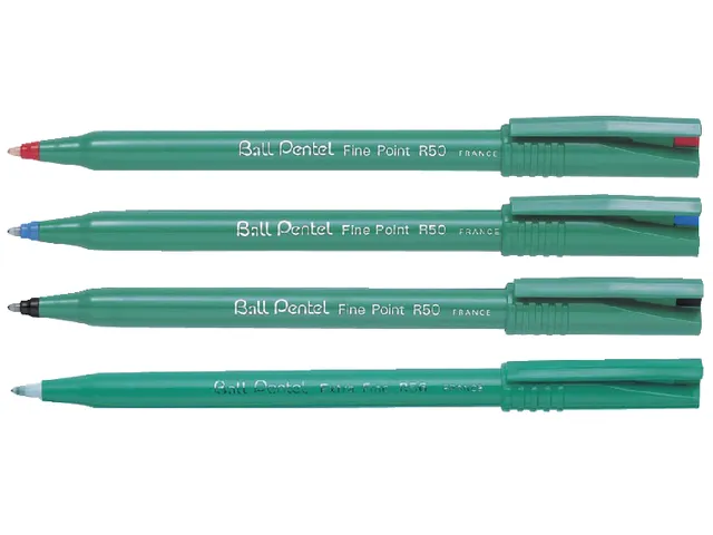 Rollerpen Pentel R50 zwart 0.4mm