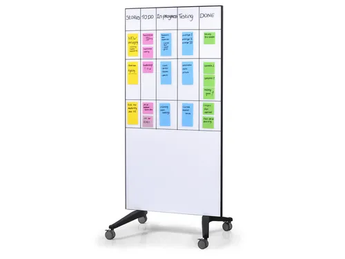 Mobiel Glasbord Wit Magnetisch 90x175cm