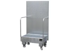 verrijdbare opvangbak,v. 2x60l vat,opvangvol. 60l,HxBxD 1685x890x570mm