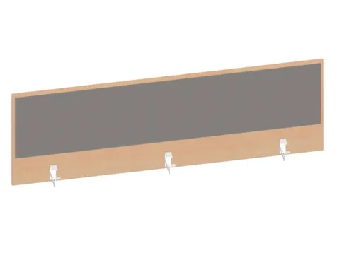 baliepaneel,v. bureau,aanbouw achter,B 1600mm,NE-esdoorn,BN8078-grijs