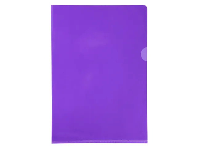 100 L-Mappen A4 0.13mm Glad Pvc Sterke Kwaliteit paars