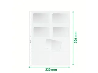 Showtas Leitz 4758 Visitekaart A4 Pp Transparant 11-Gaats - 13