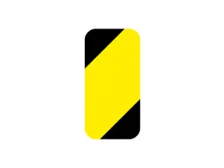 plaksymbool,rechthoek,markering HxB 150x50mm,polycarbonaat,geel/zwart