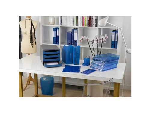 Brievenbak COMBO MID I blauw/glos/transp.