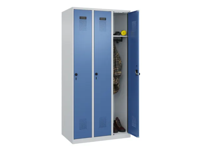 locker,HxBxD 1850x900x500mm,3vak,vak B 300mm,draaigrendel
