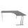 bureau in vrije vorm,HxBxD 740x1600x1400mm,vrije vorm,MS-donkergrijs