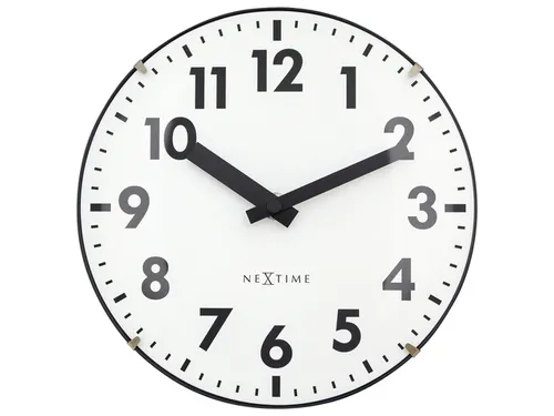 Tafelklok Nextime Duomo Mini 20 cm wit gebolde glazen lens