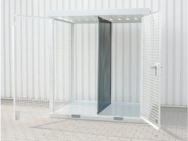 scheidingswand,v. kast BxD 2115x1570mm,D 1570mm,staal verzinkt