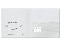 Glasmagneetbord XL Sigel super wit 2000x1000x18mm 2 magneten