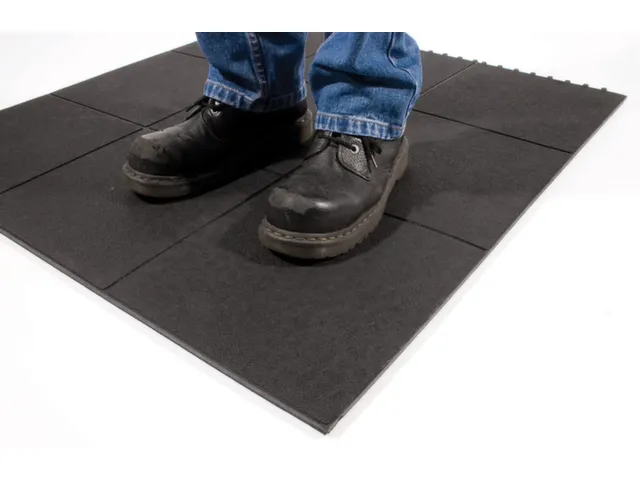 werkplek-vloerbedekking,modulesysteem,LxB 900x900mm,NBR,zwart