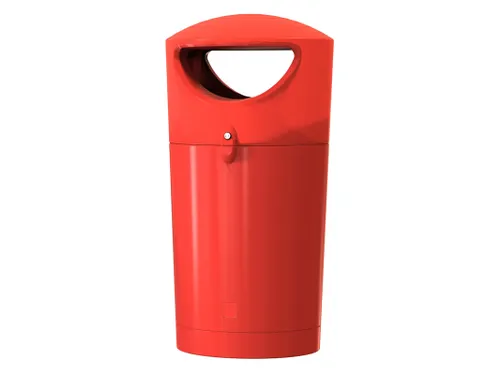Afvalbak Metro Hooded 100 Liter Rood