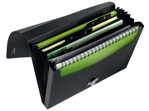 Projectmap Leitz Recycle A4 5 vak PP zwart