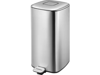 Vierkante Pedaalemmer Regent Step Bin 32 Liter Mat Rvs - 1
