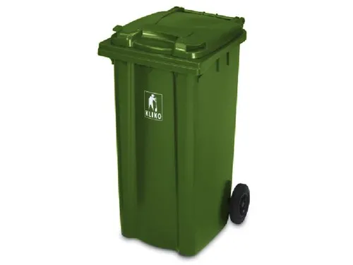 Vuilcontainer PE 240 liter HxBxD 1100x580x740mm met wielen groen
