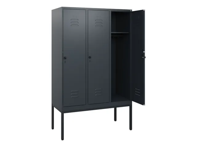 locker,HxBxD 1950x1200x500mm,3vak,vak B 400mm,draaigrendel