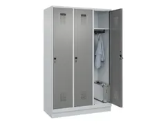 locker,HxBxD 1950x1200x500mm,3vak,vak B 400mm,draaigrendel,sokkel