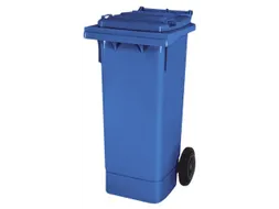 Vuilcontainer PE 80 liter HxBxD 930x448x530mm met wielen blauw