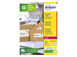 Etiket Avery LR7162-100 99.1x33.9mm Recycled Wit 1600 Stuks - 4