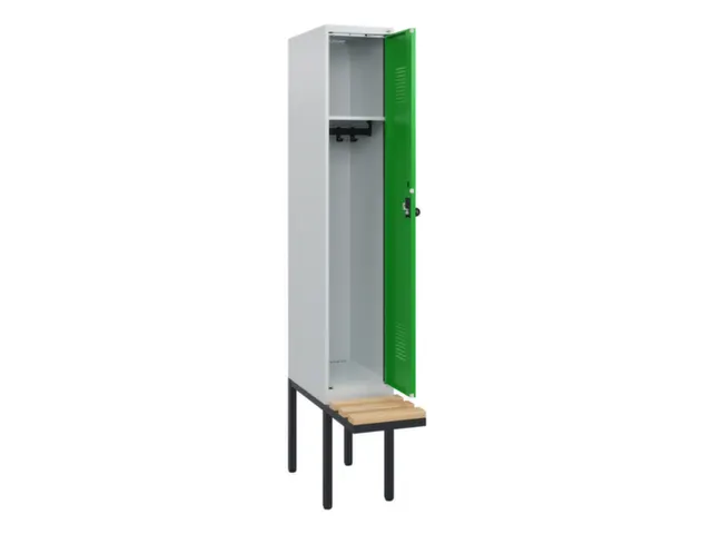 locker met bank,HxBxD 1950x300x815mm,1vak,vak B 300mm,draaigrendel
