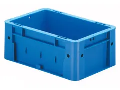 Euronorm Stapelkrat 120x300x200mm 4.1l Wanden/Bodem Gesloten Blauw
