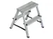 double échelle en aluminium,double face,2x2marche(s),estrade H 0,43m