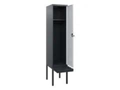 locker met bank,HxBxD 1950x400x815mm,1vak,vak B 400mm,draaigrendel