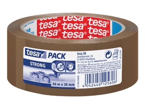 Verpakkingstape Pp 38mmx66m Bruin