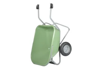 aluminium kruiwagen,230l,HxBxD 730x900x1600mm,HDPE-bak,groen,aluminium - 2