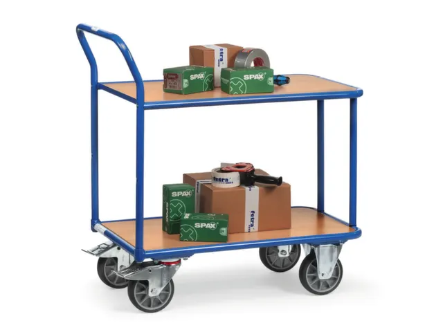chariot à plateaux,force 400kg,2plateau(x),plateau Lxl 1000x700mm