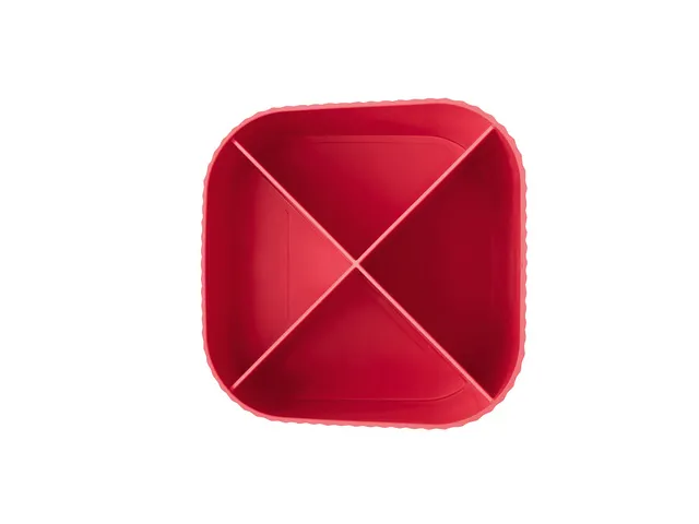 Porte-stylo HAN Re-X-LOOP 4 compartiments, rouge 100% matière recycl